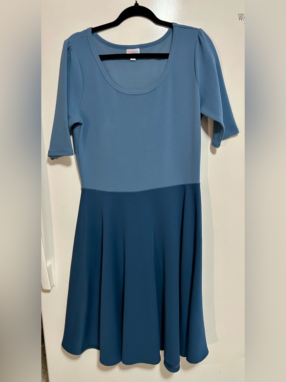 LuLaRoe Ana Dress Maxi Dress Two Tone Blue XL